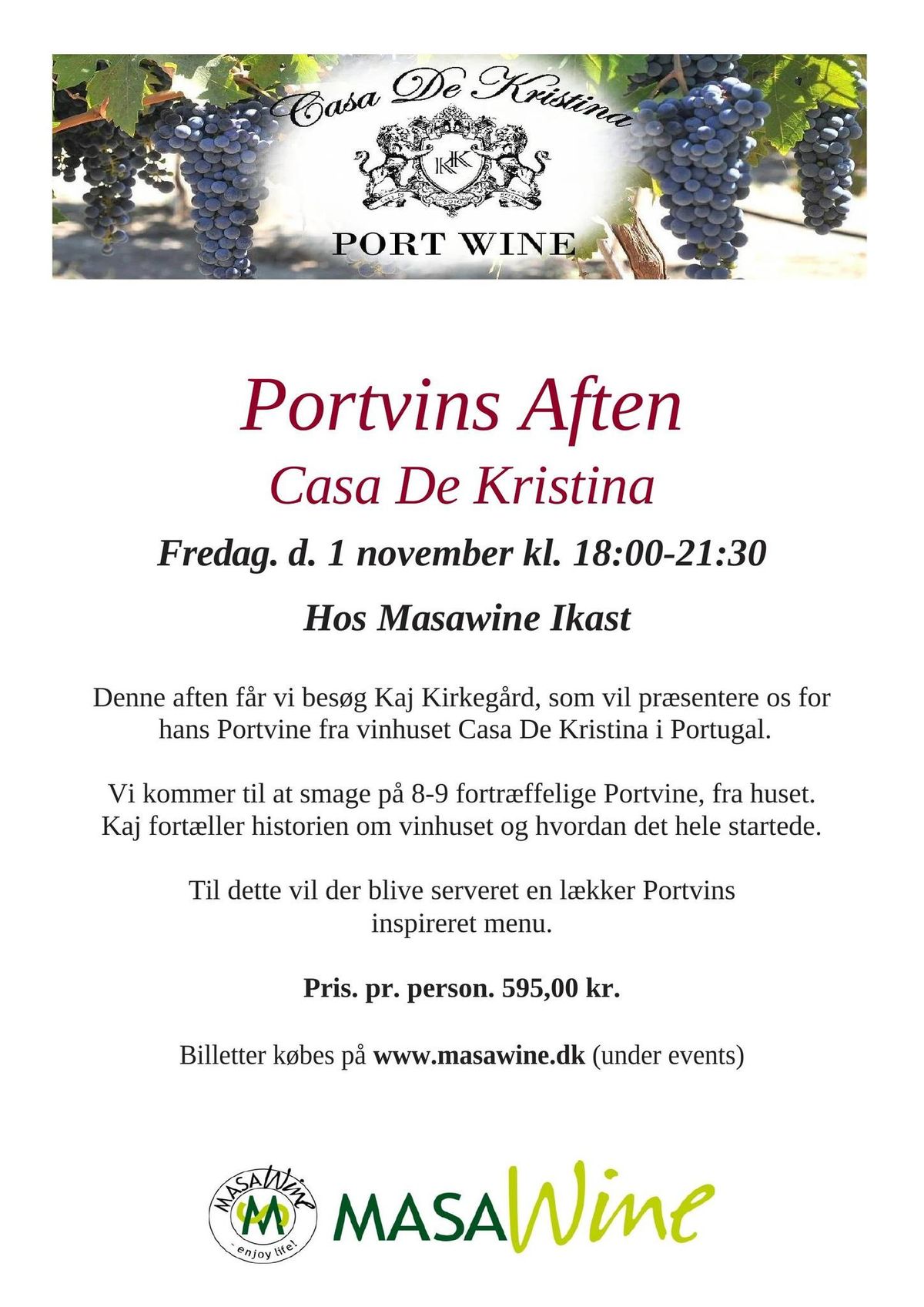 Portvins Aften Casa De Kristina