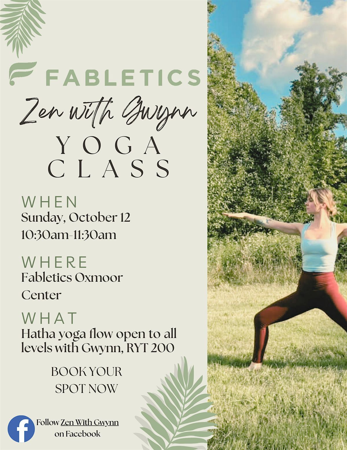 Zen with Gwynn at Fabletics Oxmoor Center