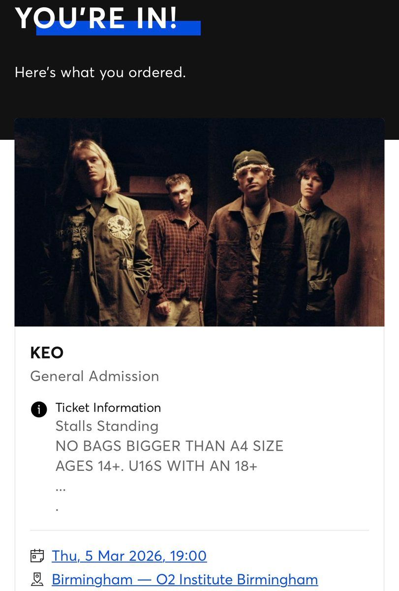 Keo Birmingham Tickets