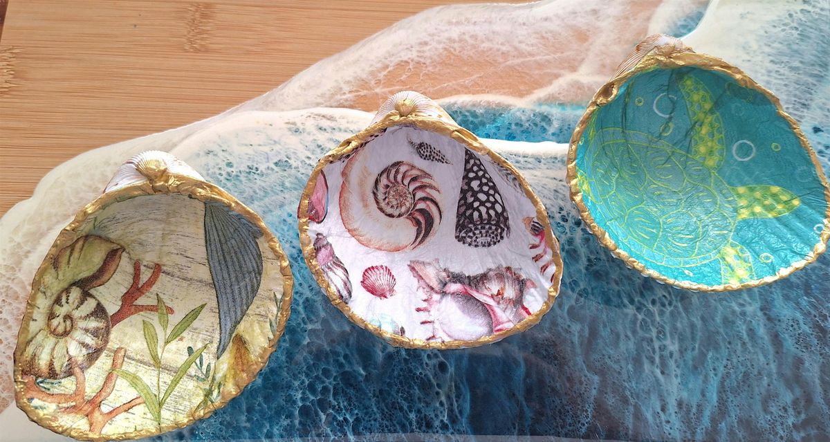 Sea Turtle Decoupage Shells