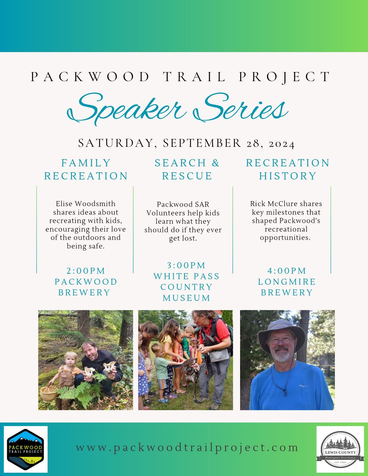  Packwood Trail Project Speaker Series: A Day of Outdoor Exploration! ?