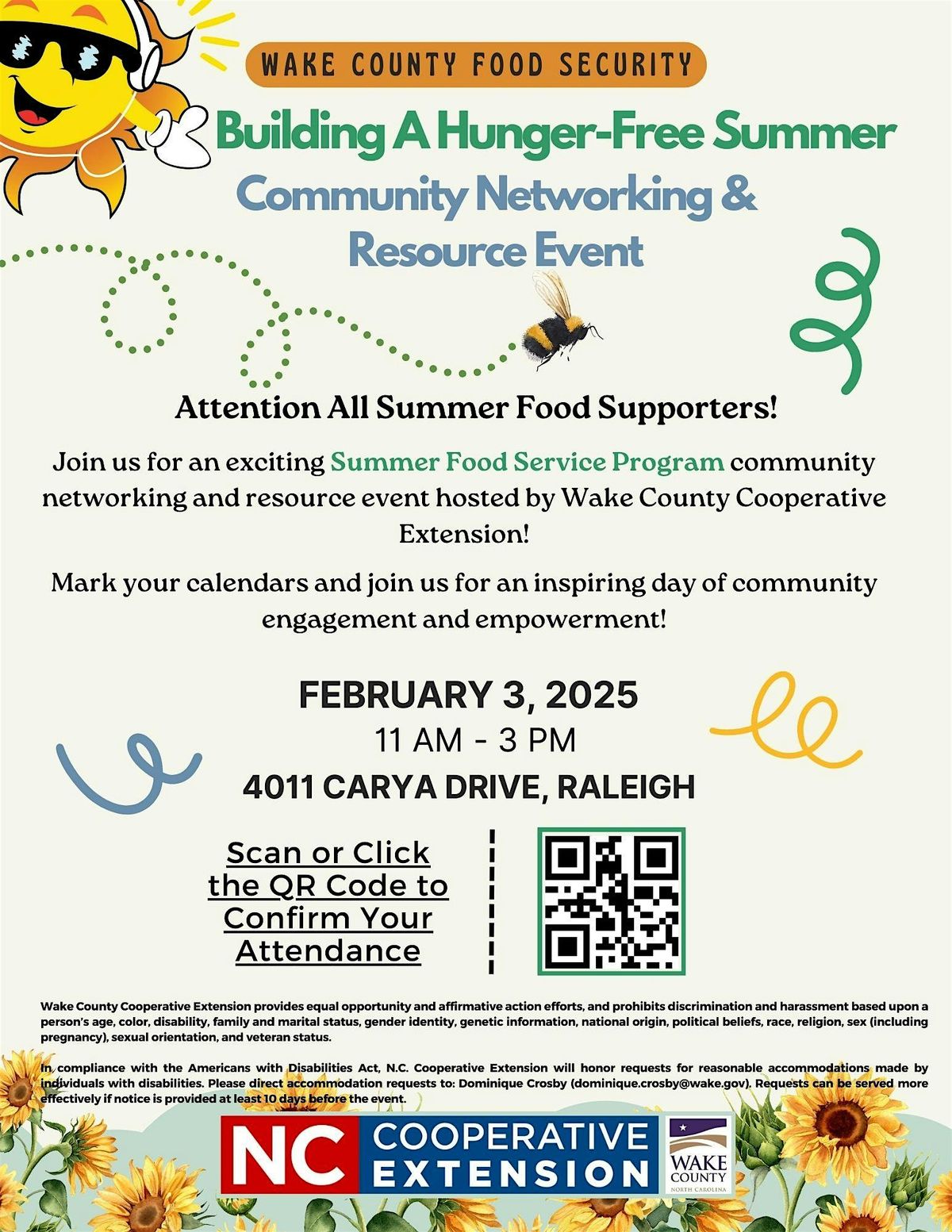 Building a Hunger Free Summer: Wake County Summer Meals Resource Event