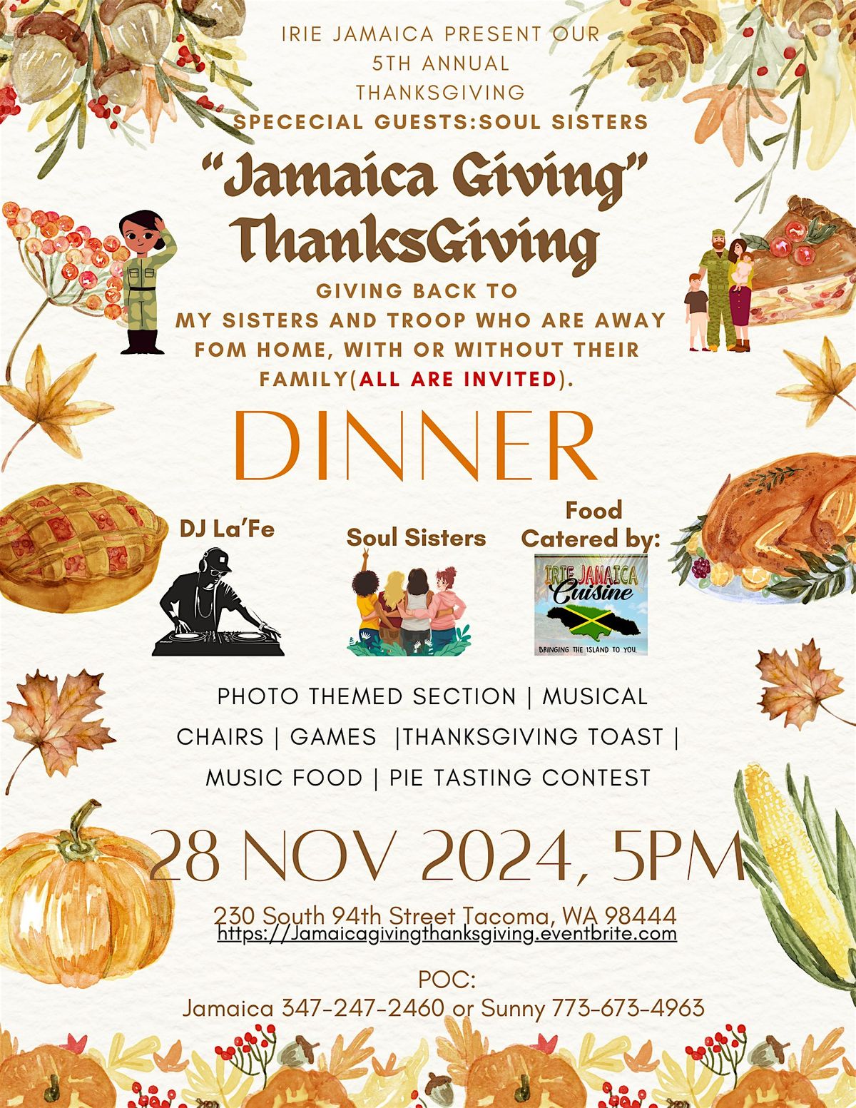 "Jamaica Giving" Thanksgiving Dinner