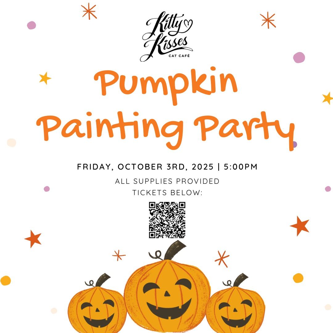 Pumpkin Painting Party with Cats!