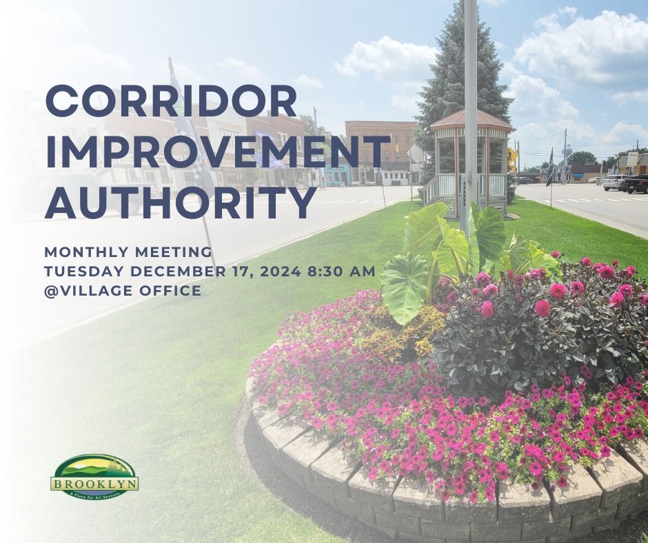 December Monthly Corridor Improvement Authority Meeting