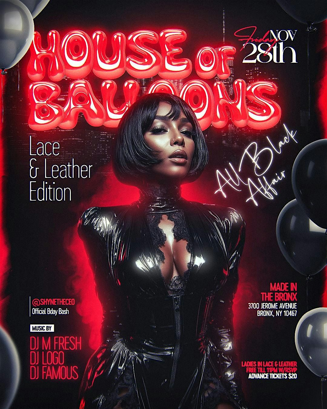 House Of Ballons Lace & Leather Edition (All Black Affair)