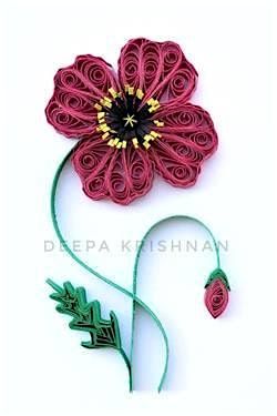 Virtual: Poppy - Paper Quilling