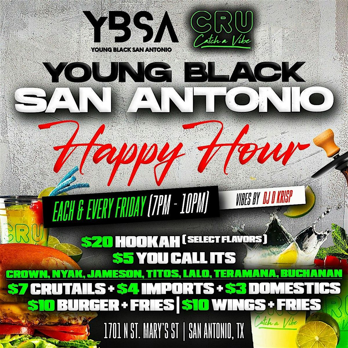 Young Black San Antonio - Friday Happy Hour at Cru