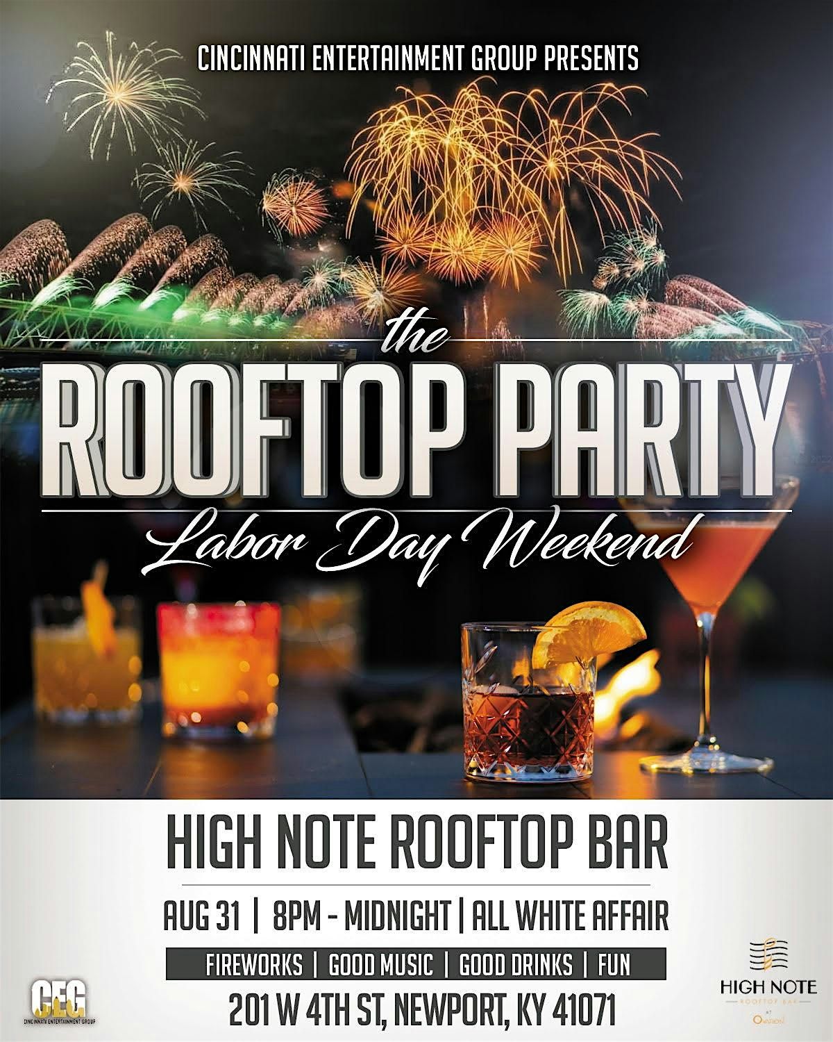 Labor Day Weekend All White Rooftop Party & WEBN Fireworks