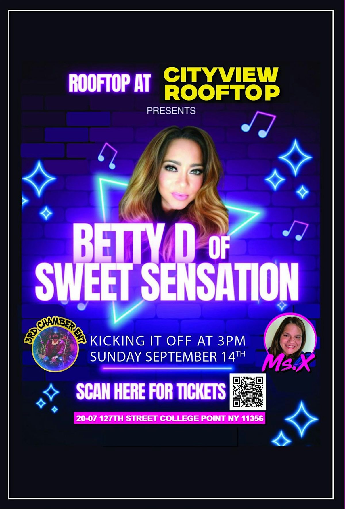 Betty Dee (Sweet Sensation) performing live on Cityview Rooftop in Queens