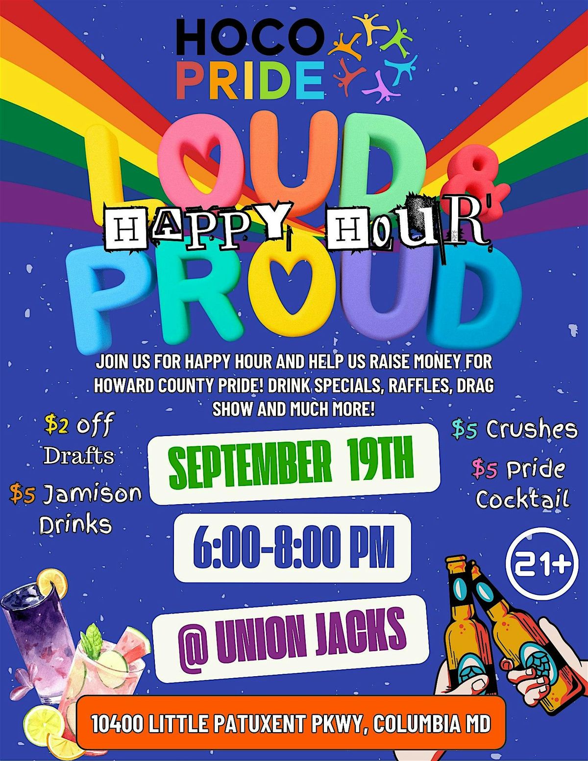 HoCo Pride Drag Happy Hour Show and Fundraiser