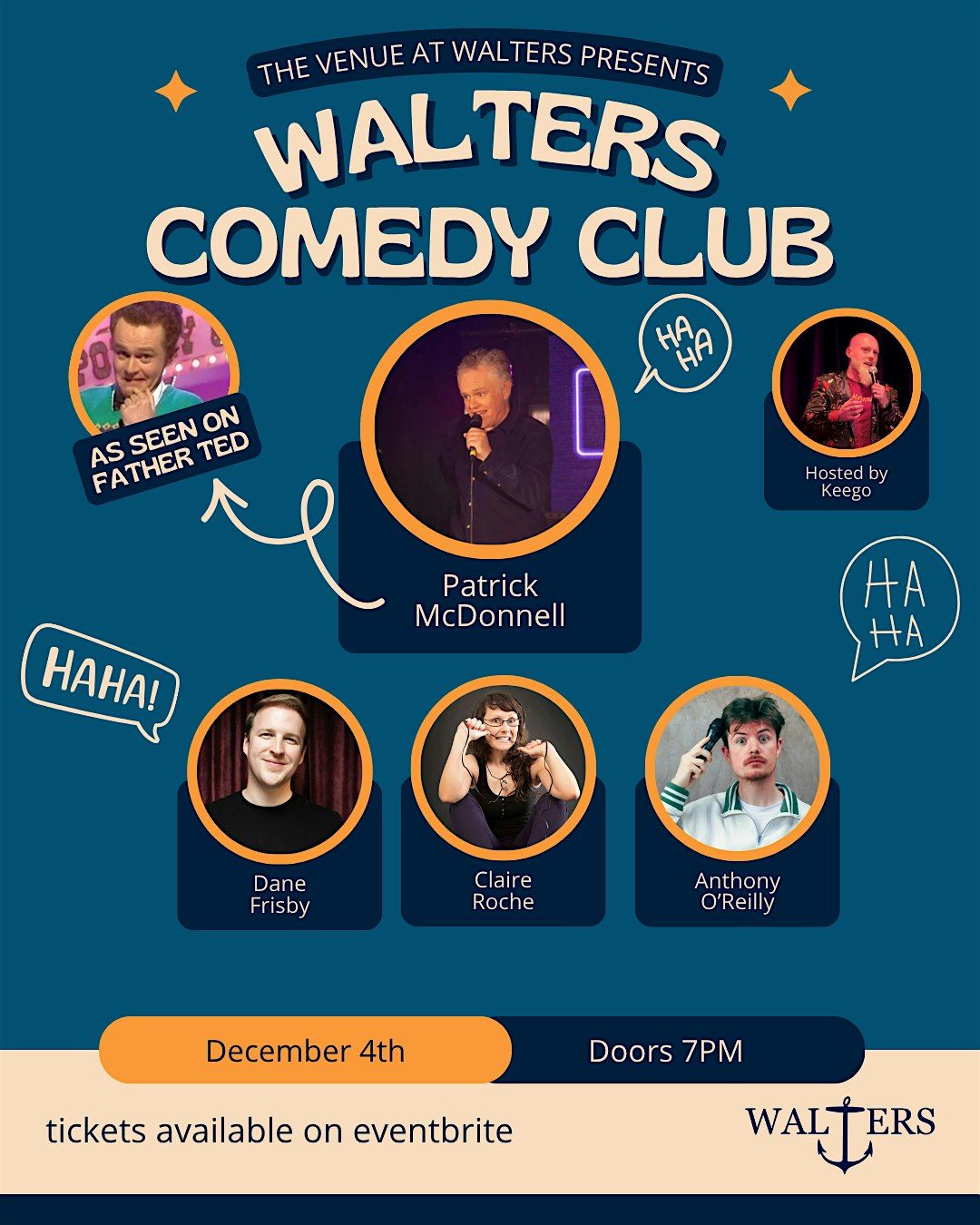 Walters Comedy Club presents PATRICK McDonnell and guests