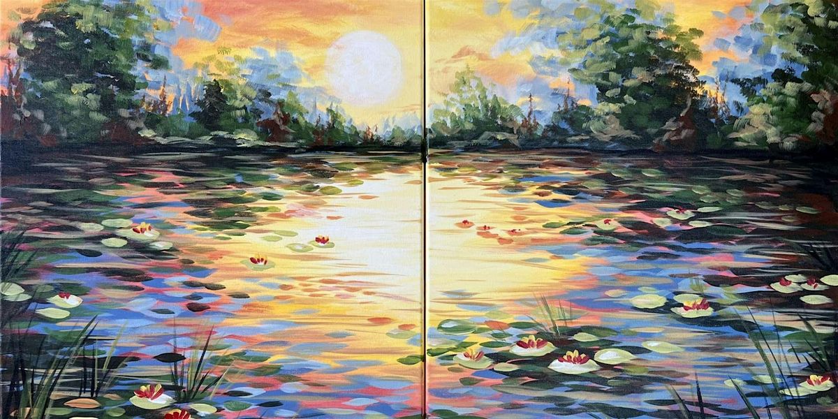 Monet\u2019s Water Lilies at Sunset - Paint and Sip by Classpop!\u2122