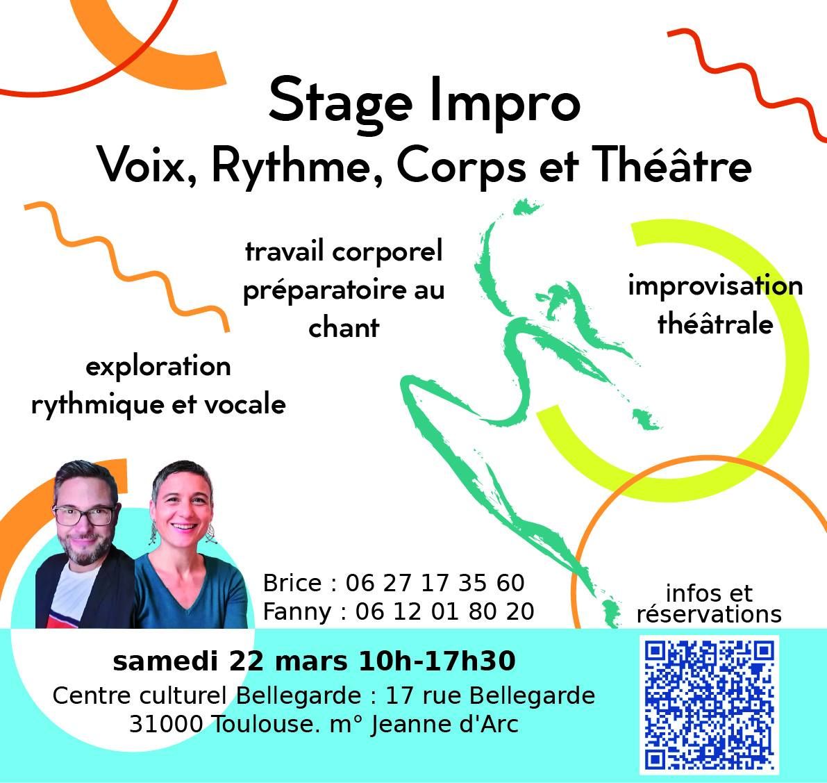 Stage Impro Voix, Rythme, Corps, Th\u00e9\u00e2tre