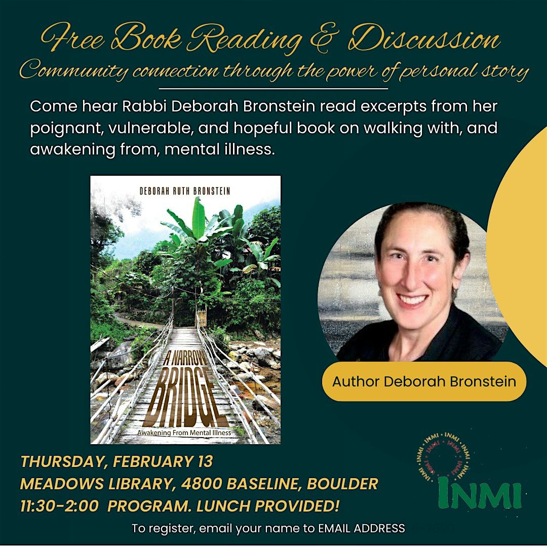 Book Reading & Discussion of "A Narrow Bridge" by Rabbi Deborah Bronstein