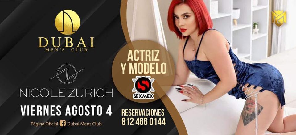 DUBAI men's club Tijuana presenta a Nicole Zurich 