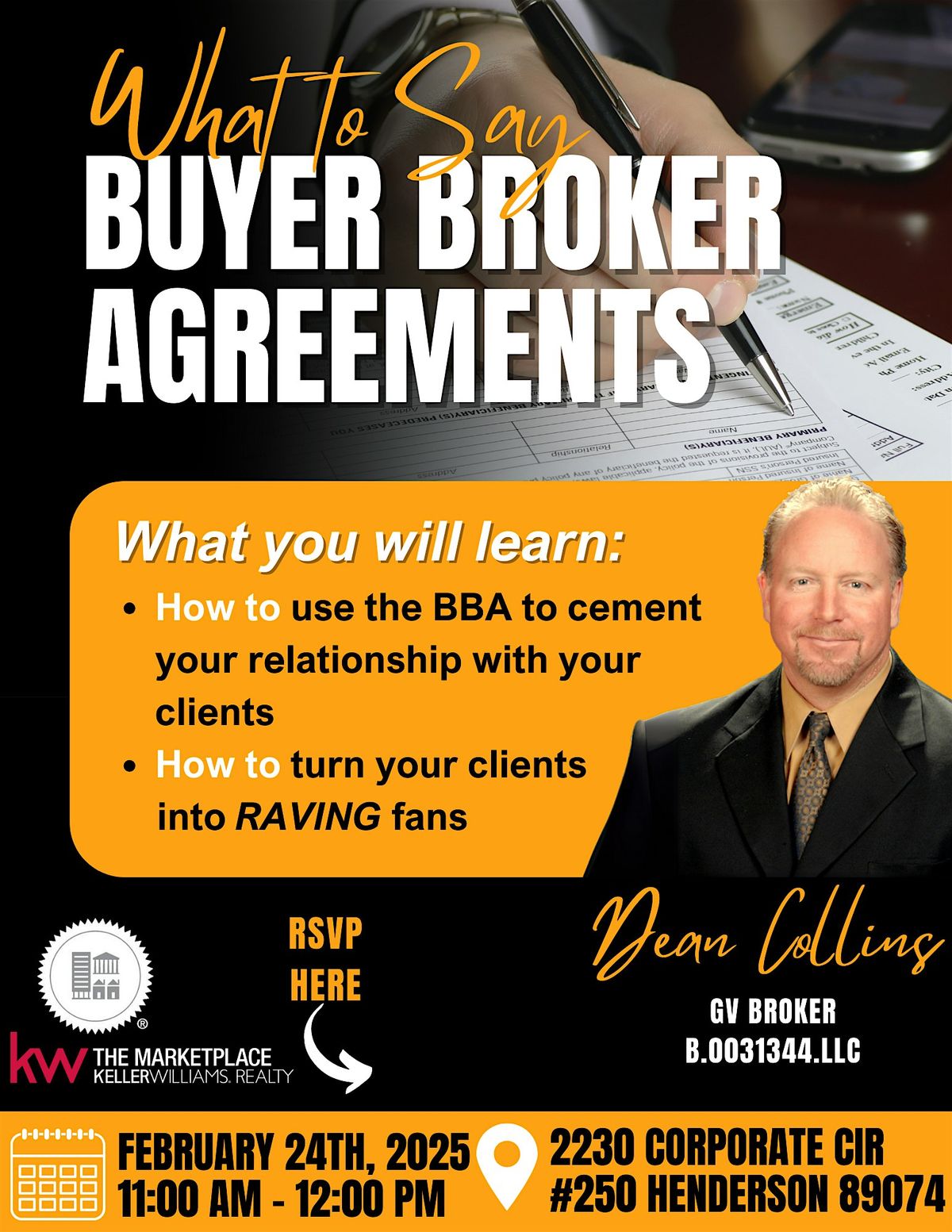 "WHAT TO SAY"..BUYER BROKERAGE AGREEMENTS with Dean Collins