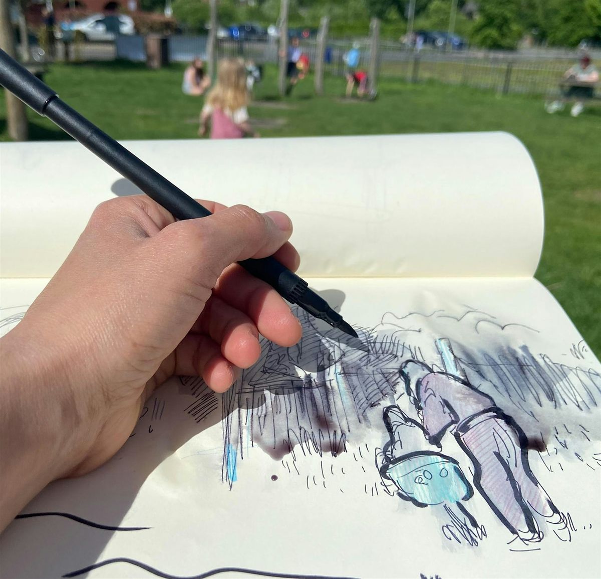 Urban sketchers - Basingstoke Marathon 5th October