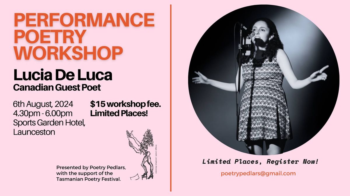 Performance Poetry Workshop with Lucia De Luca