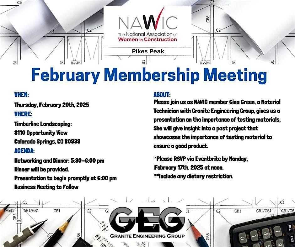 NAWIC Pikes Peak Chapter 356 - 2025 February Membership Meeting