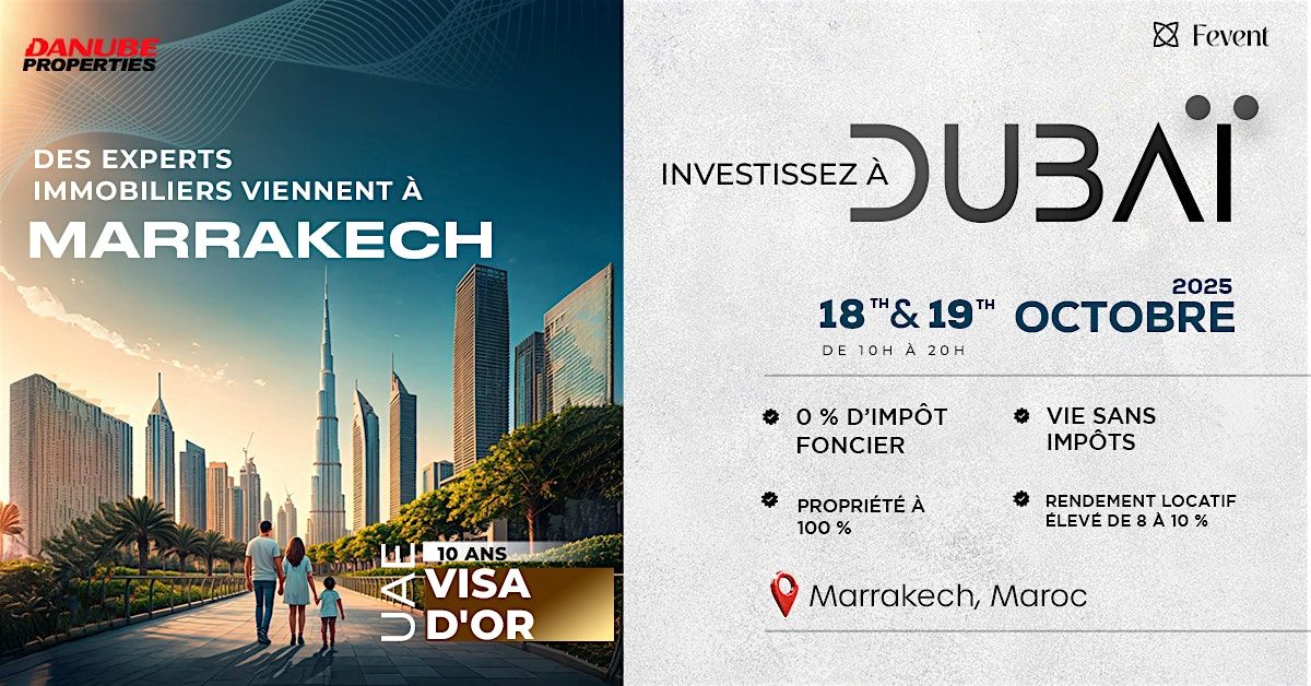 Dubai Property Expo in Marrakesh| 18th & 19th Oct 2025 | Danube