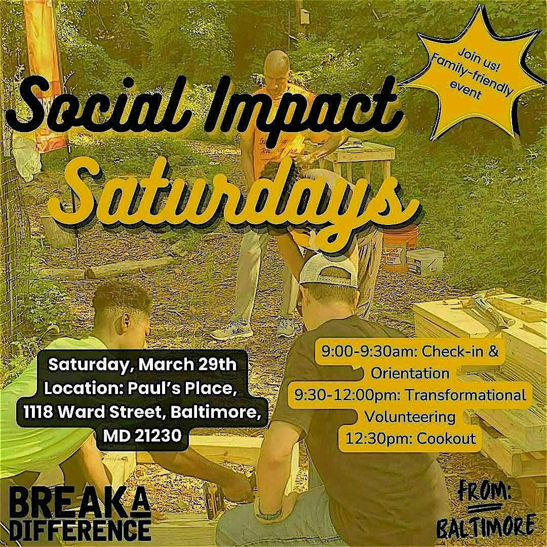 Social Impact Saturday - Volunteer + Cookout (March 2025)