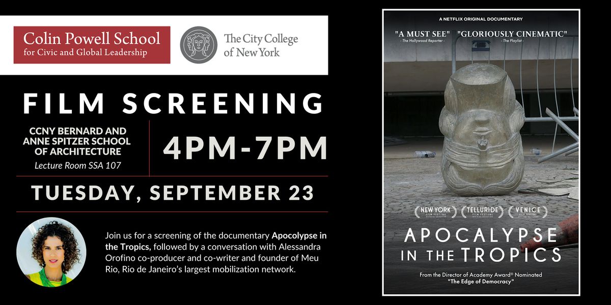 Apocalypse in the Tropics \u2014 Film Screening