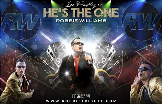Lee Pashley  as Robbie Williams with Woodfired Pizza