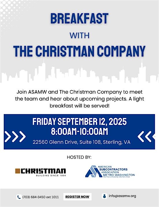 Subcontractor Breakfast with ASAMW and The Christman Company