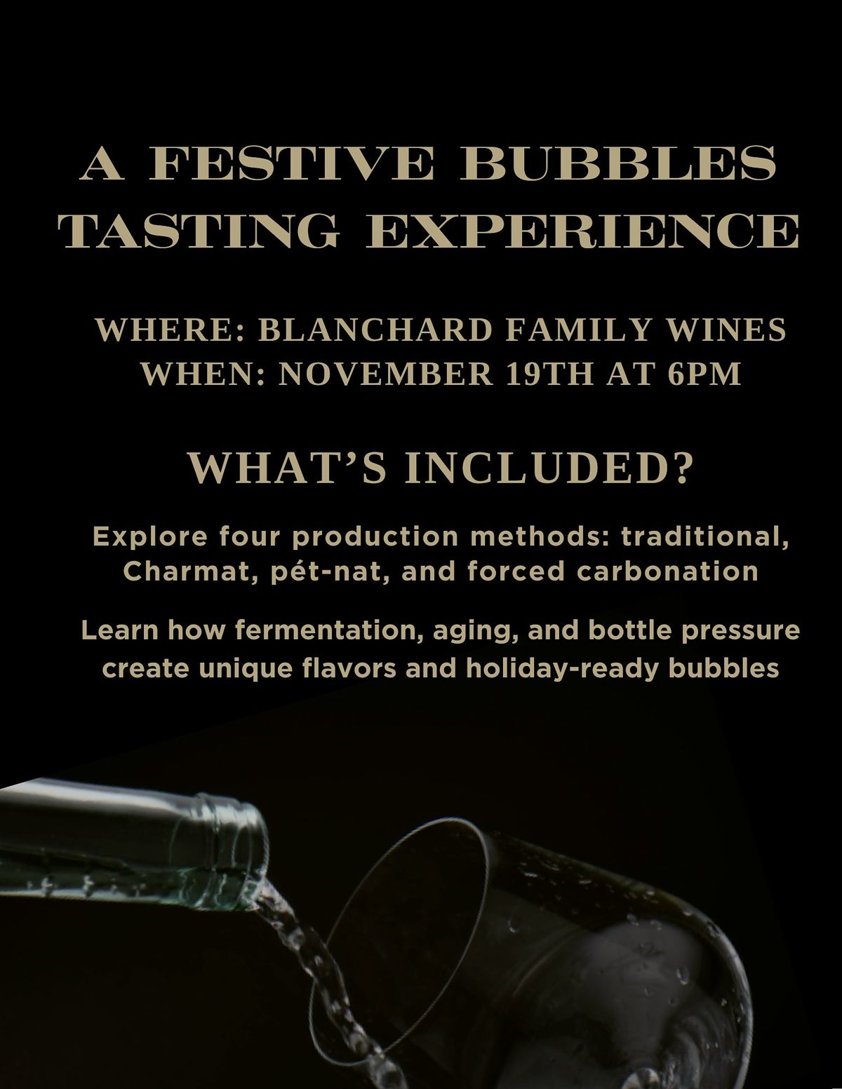 A Festive Bubbles Tasting Experience