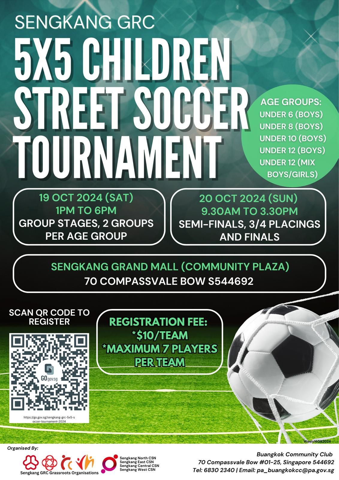 Sengkang GRC 5x5 Children Street Soccer Tournament