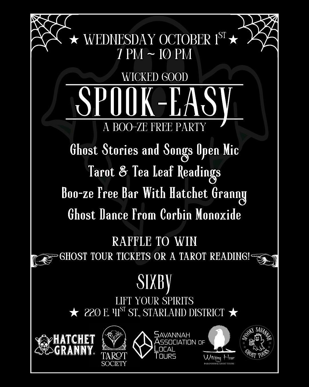 Wednesday Oct 1st- Wicked Good Spookeasy - A Boo-ze free party!