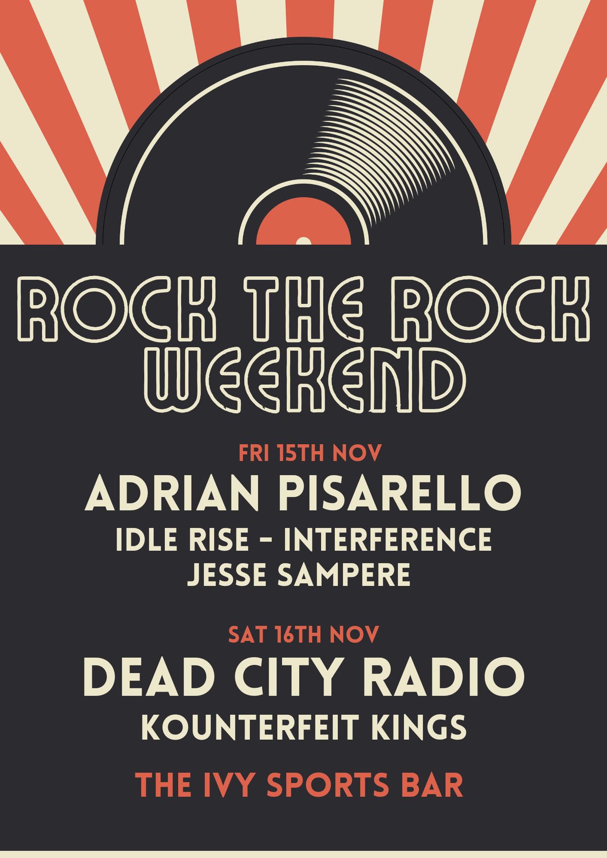 ROCK THE ROCK WEEKEND @ IVYS