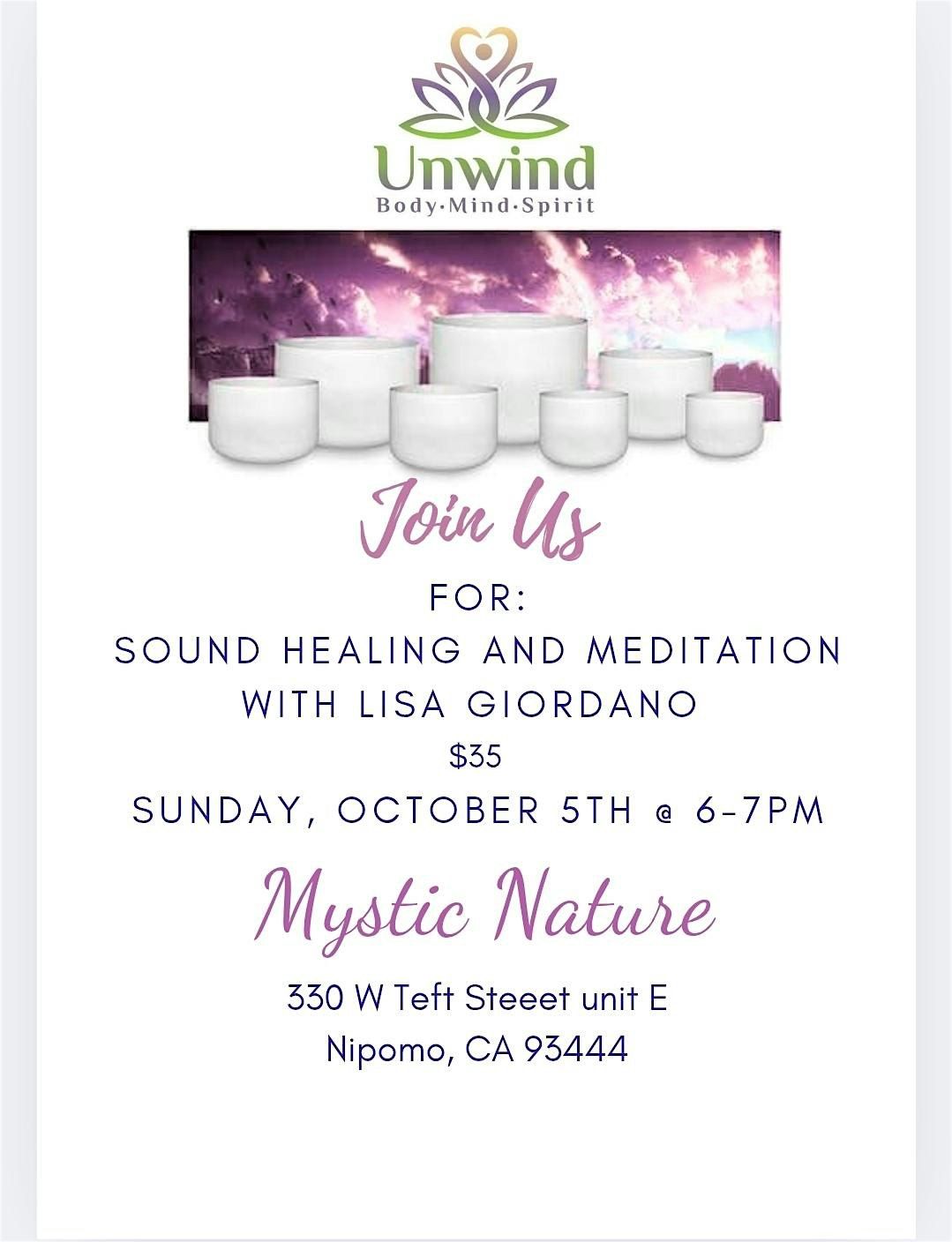Sound Healing at Mystic Nature in Nipomo