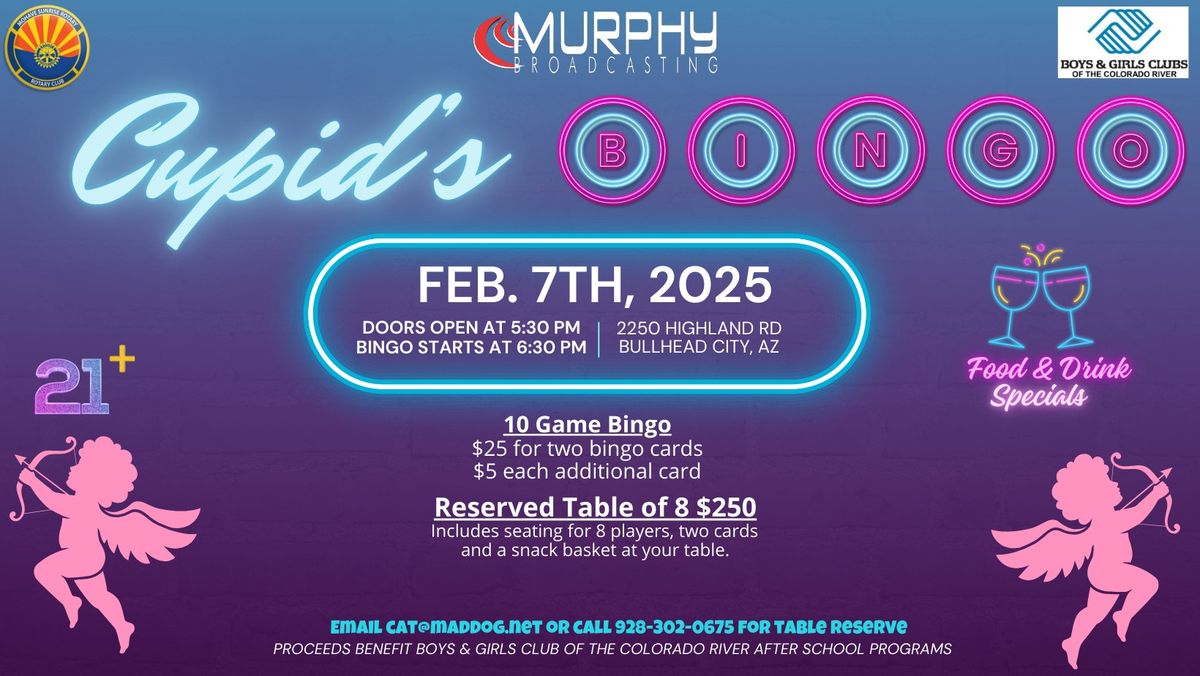 Cupid's Bingo 2025 - Boys & Girls Club of the Colorado River