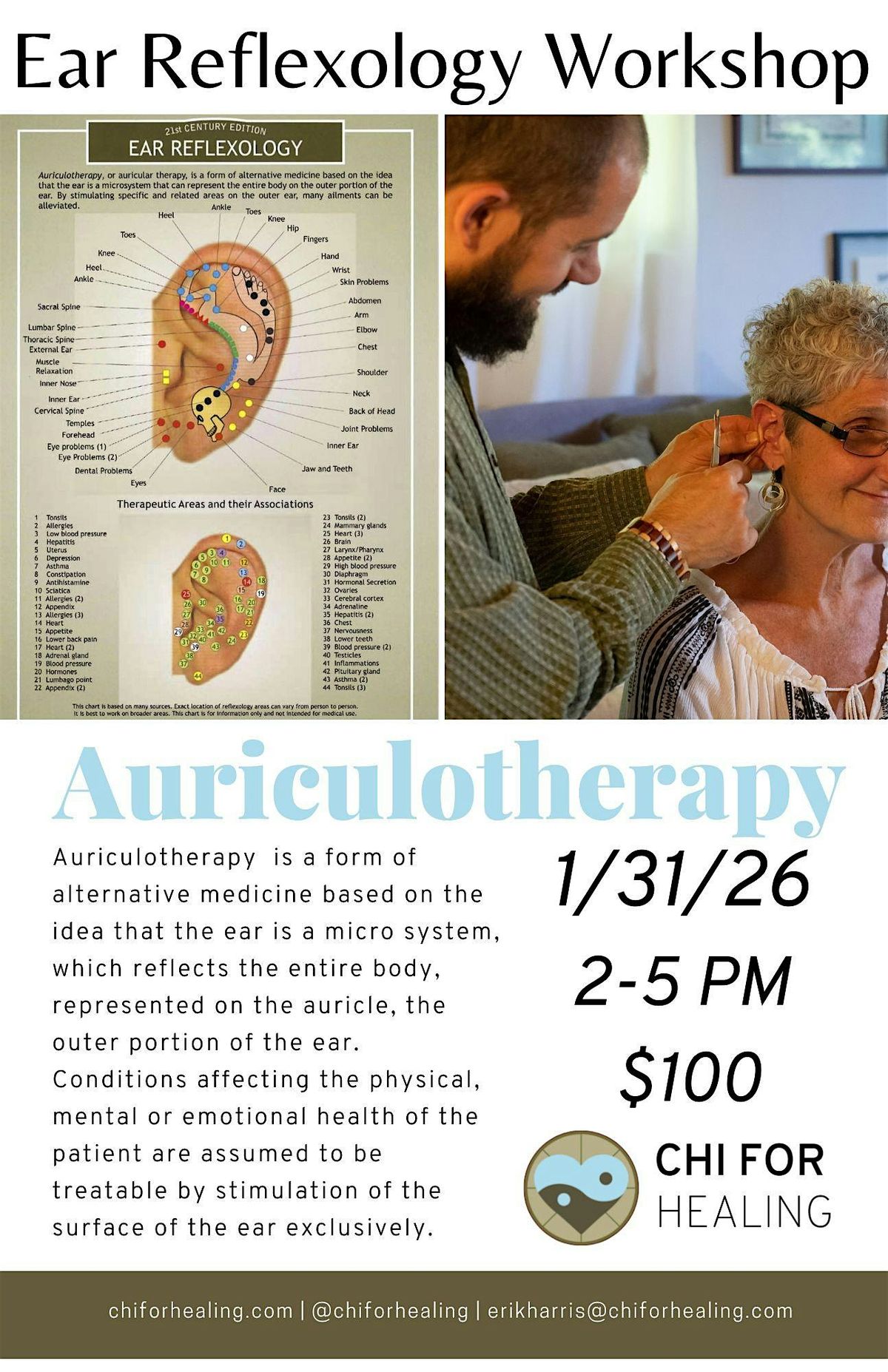 Introduction to Auriculotherapy (Ear Reflexology) Workshop