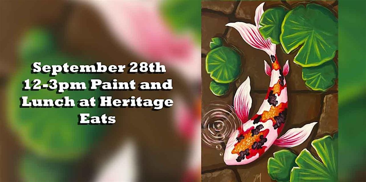 Paint n Lunch Koi Fish Painting at Heritage Eats