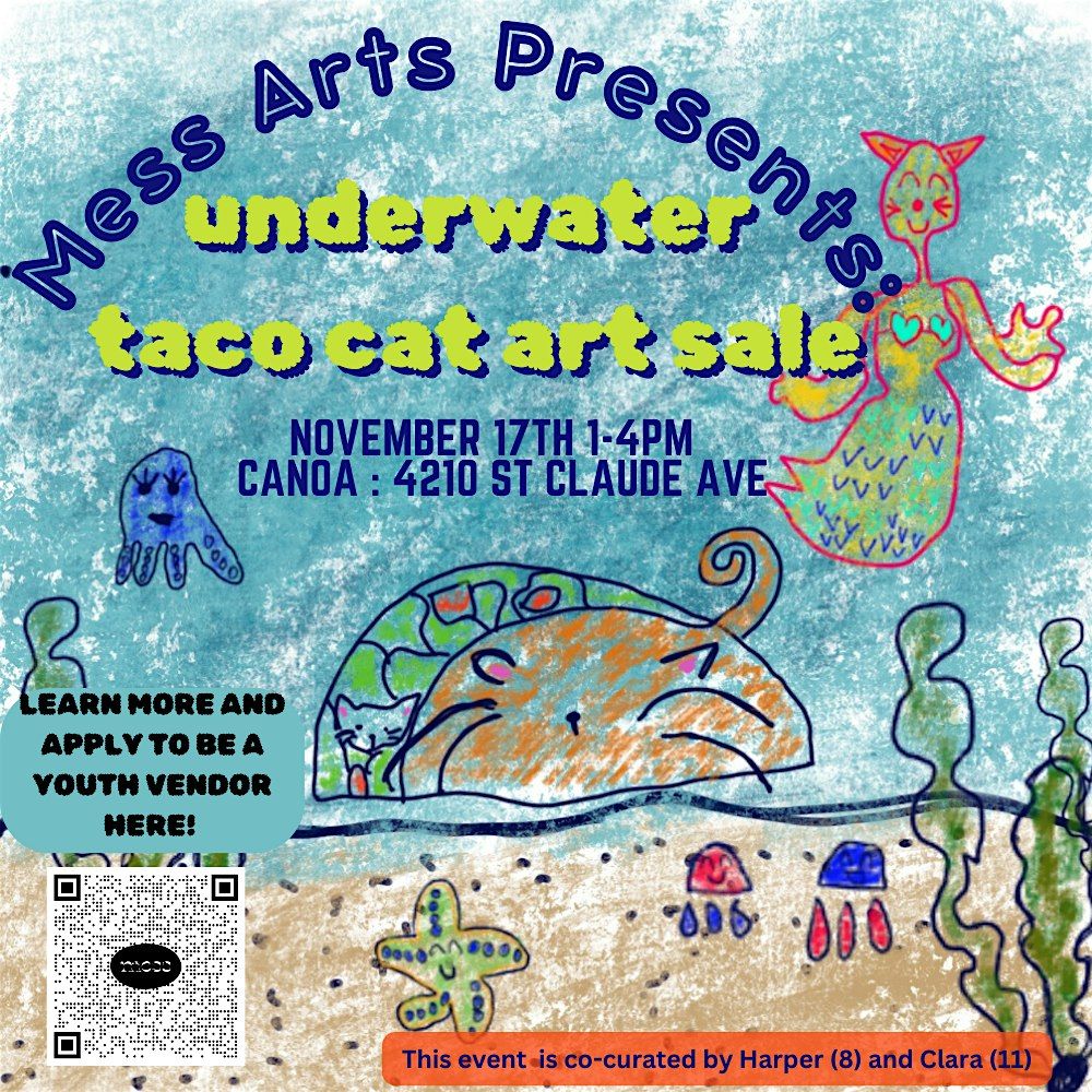 Mess Arts  Underwater Taco Cat Kids Art Sale