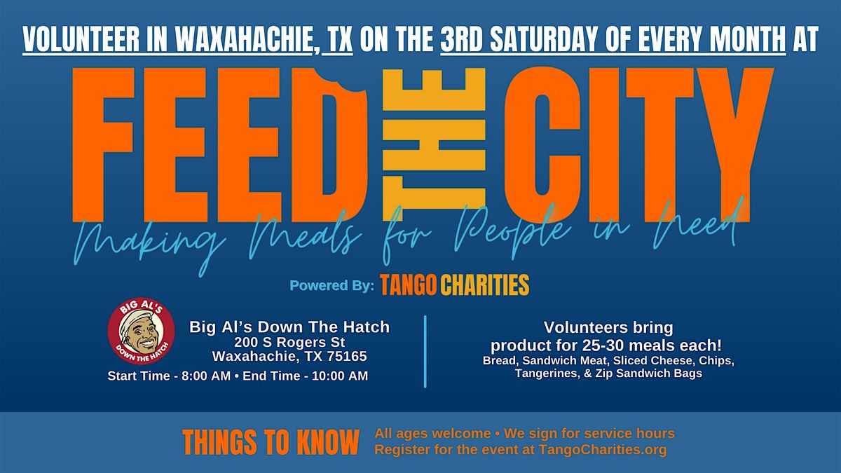 Feed The City Waxahachie: Making Meals for People In Need