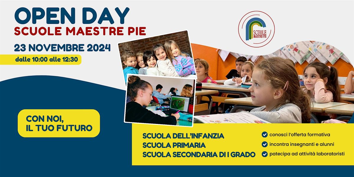 PRIMO TURNO - OPEN DAY 23 NOVEMBRE - Scuole Maestre Pie