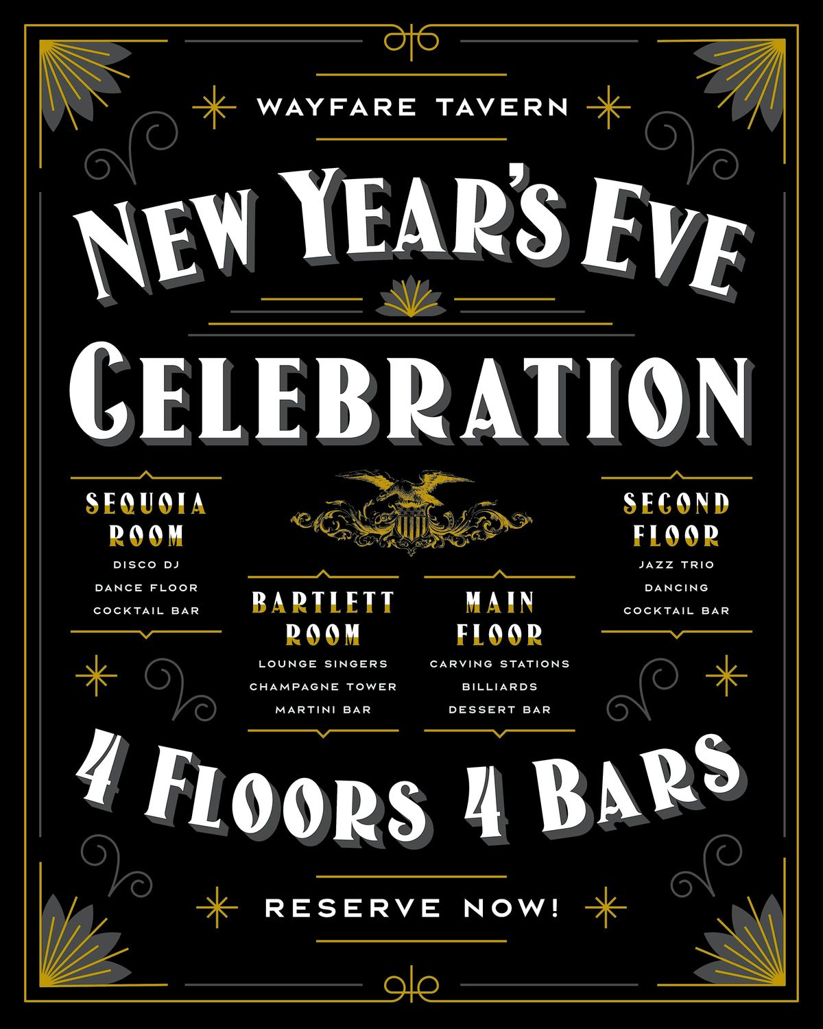 Wayfare Taverns NYE Celebration