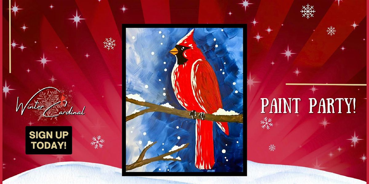 Paint and Sip Cardinal at Pinstripes