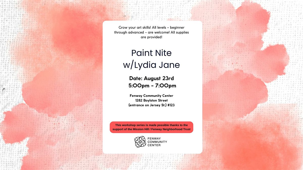 Paint Nite w\/ Lydia Jane (Adults Edition)