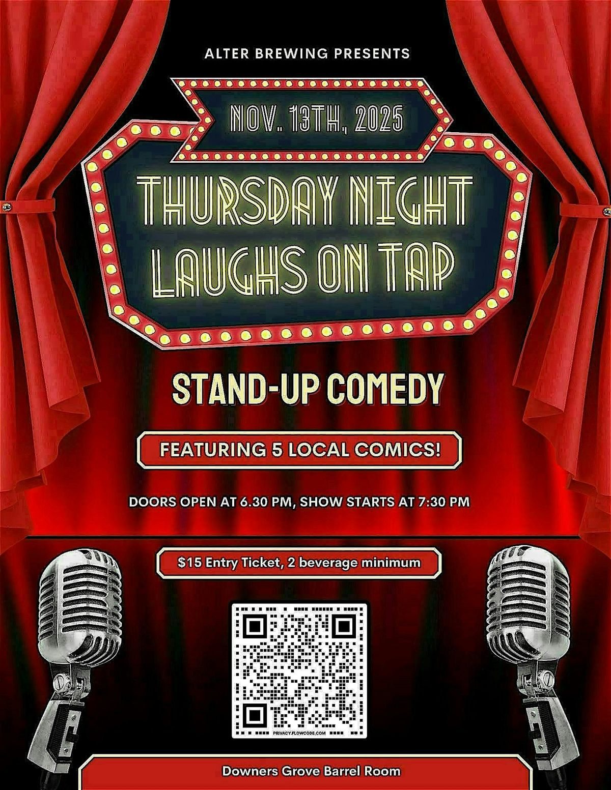 Laughs on Tap at Alter Brewing Co.