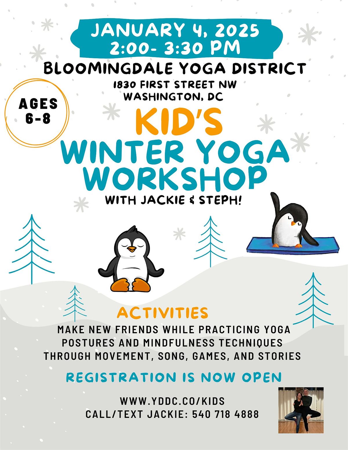 Kid's Winter Yoga Workshop - Yoga District Bloomingdale - Sat. Jan 4