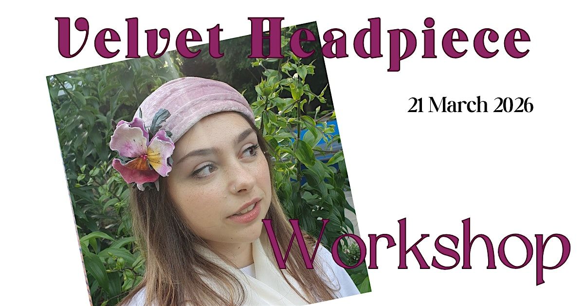 1950s Style Velvet Headpiece