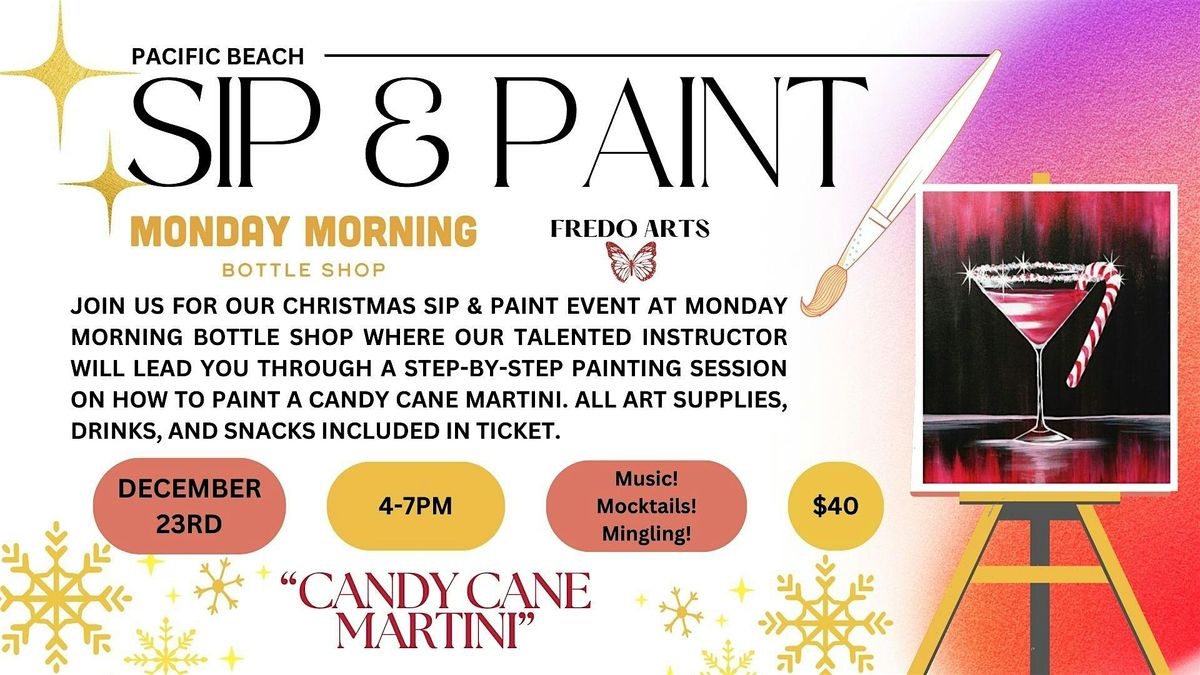 Christmas Sip and Paint in Pacific Beach