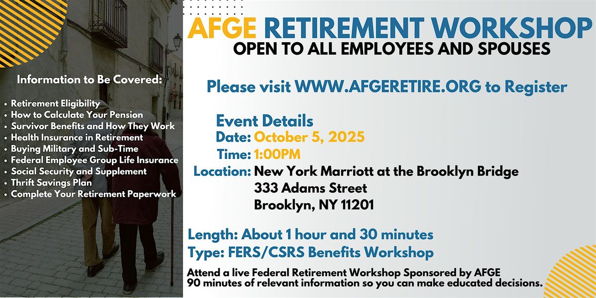 FERS\/CSRS Benefits Workshop Brooklyn - 10\/05\/25