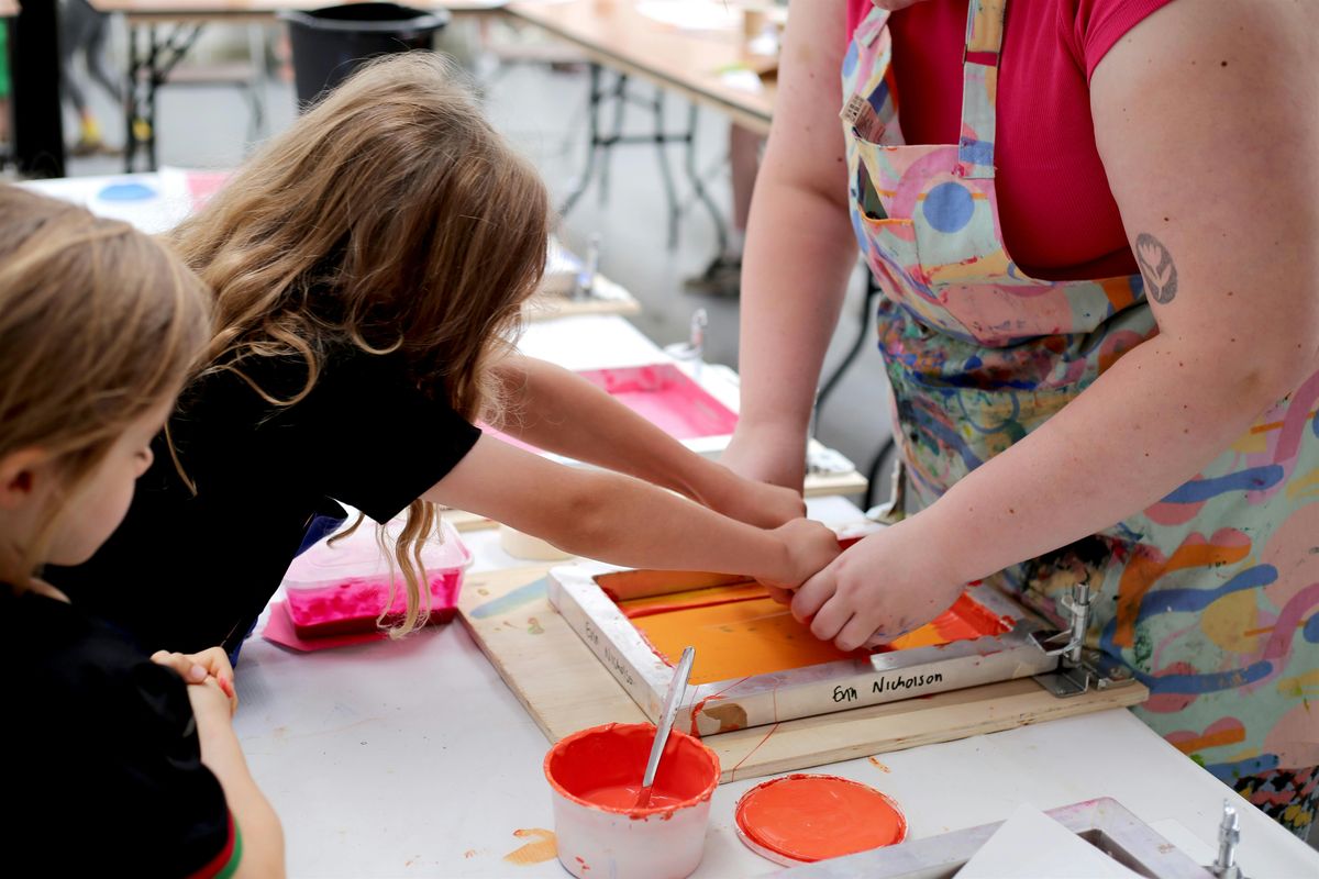Collaborative GIANT Screen Print - The Big draw