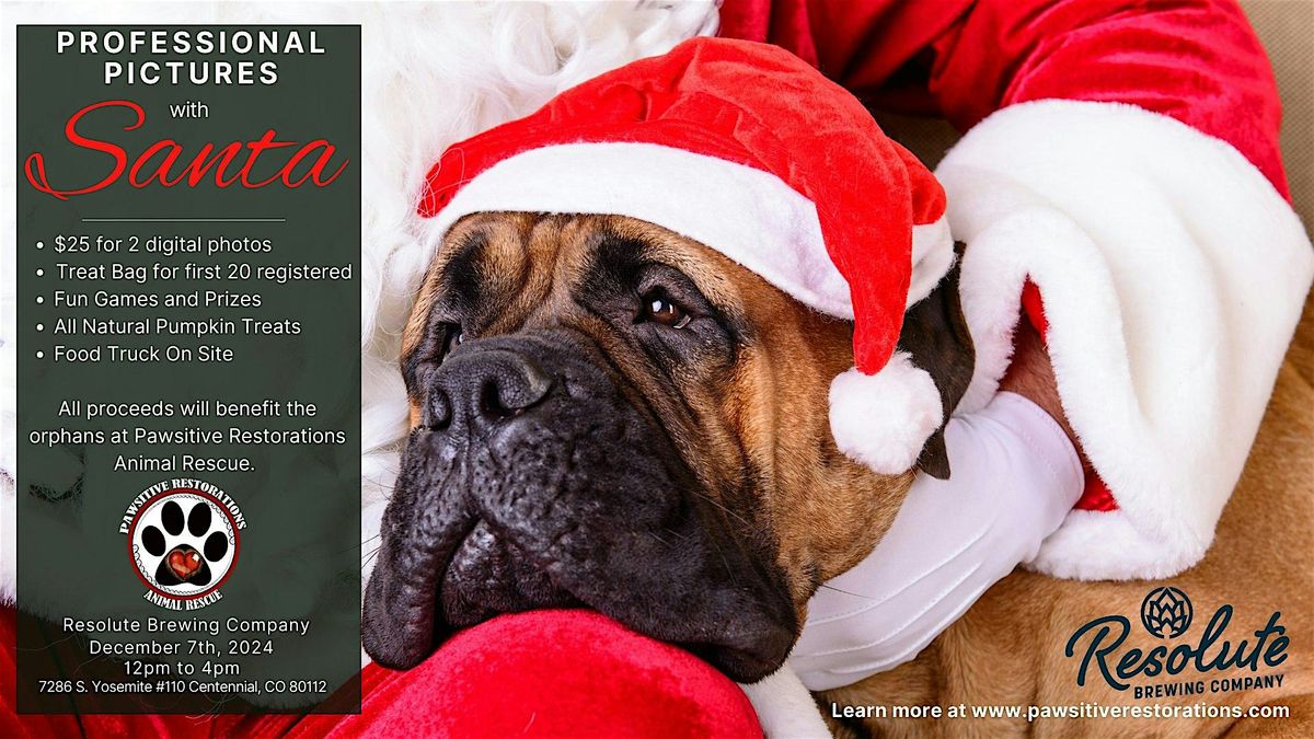 Professional Photos with Santa Paws (pet friendly) to Benefit Rescue